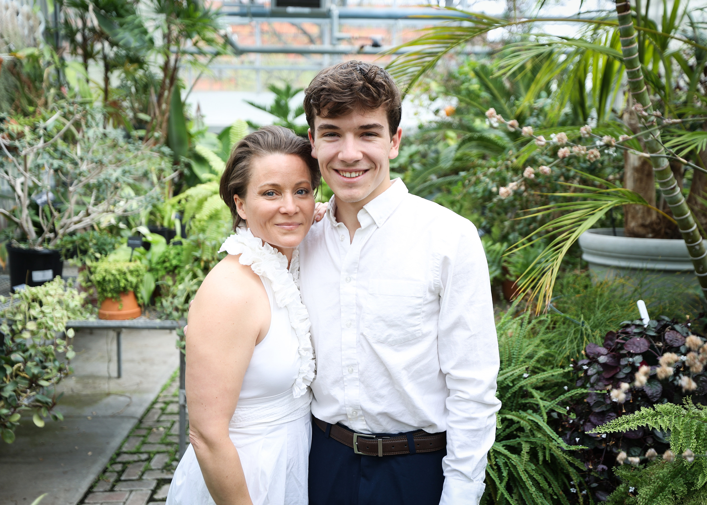 Photograph of Angela Sanchez with her son.