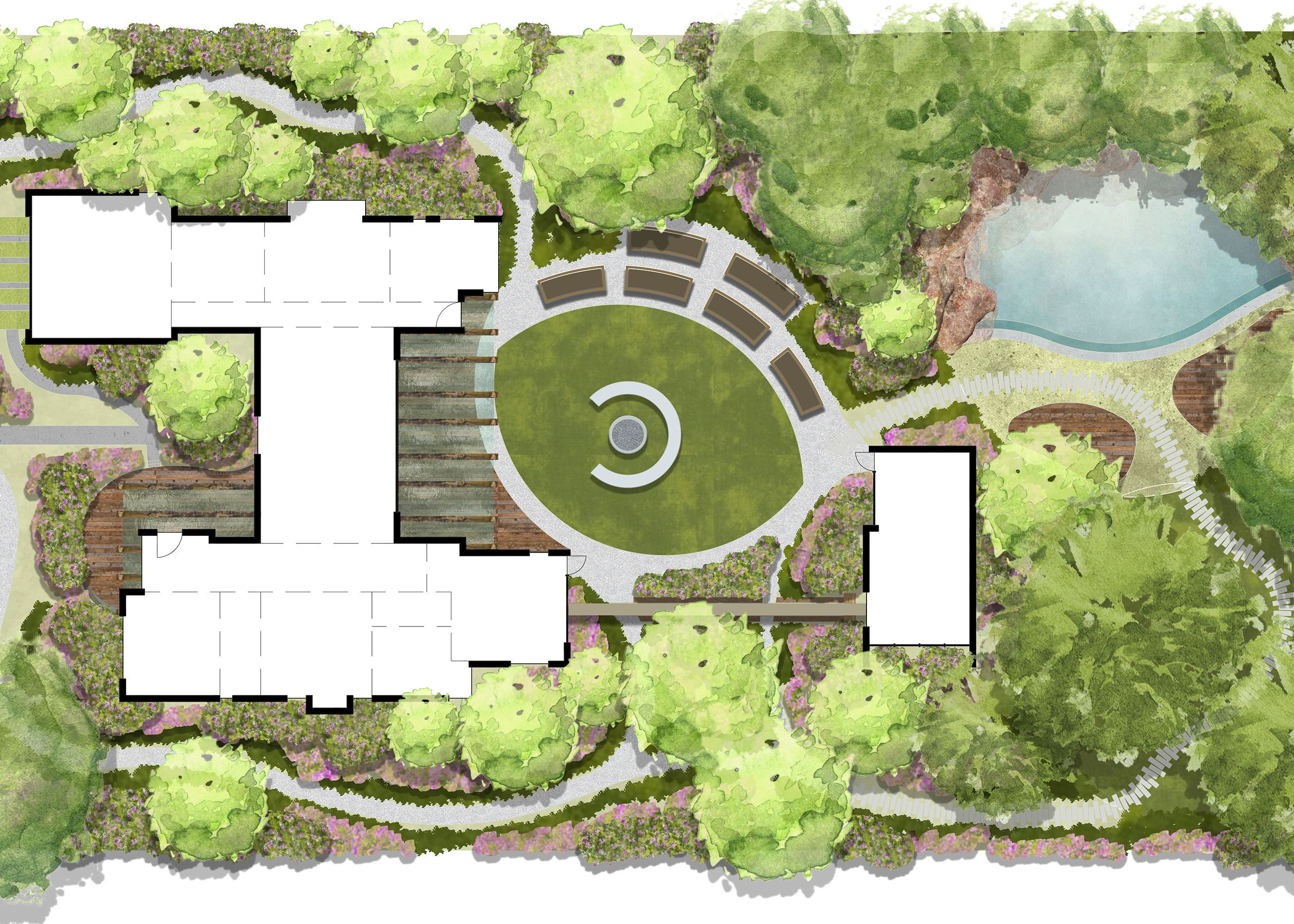 Rendering of residential landscape