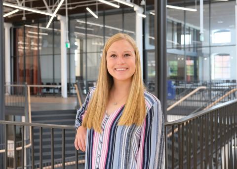 Photograph of Katie Allen in the Gray Design Building